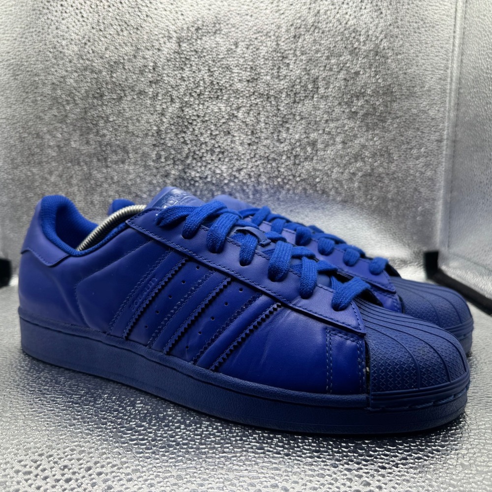 Size 10.5 Adidas Superstar Pharrell Williams Mens Blue Excellent S41814